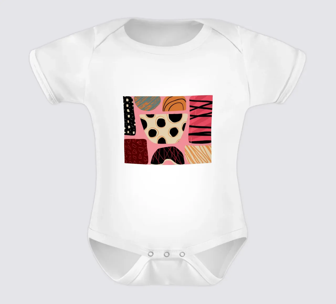 Verspieltes Mustermedley Kurzarm Babybody von Bring Haven