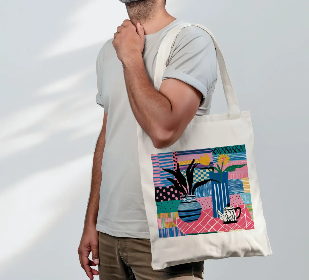 Vaso eclettico Stillness borsa in juta da Solar Paint