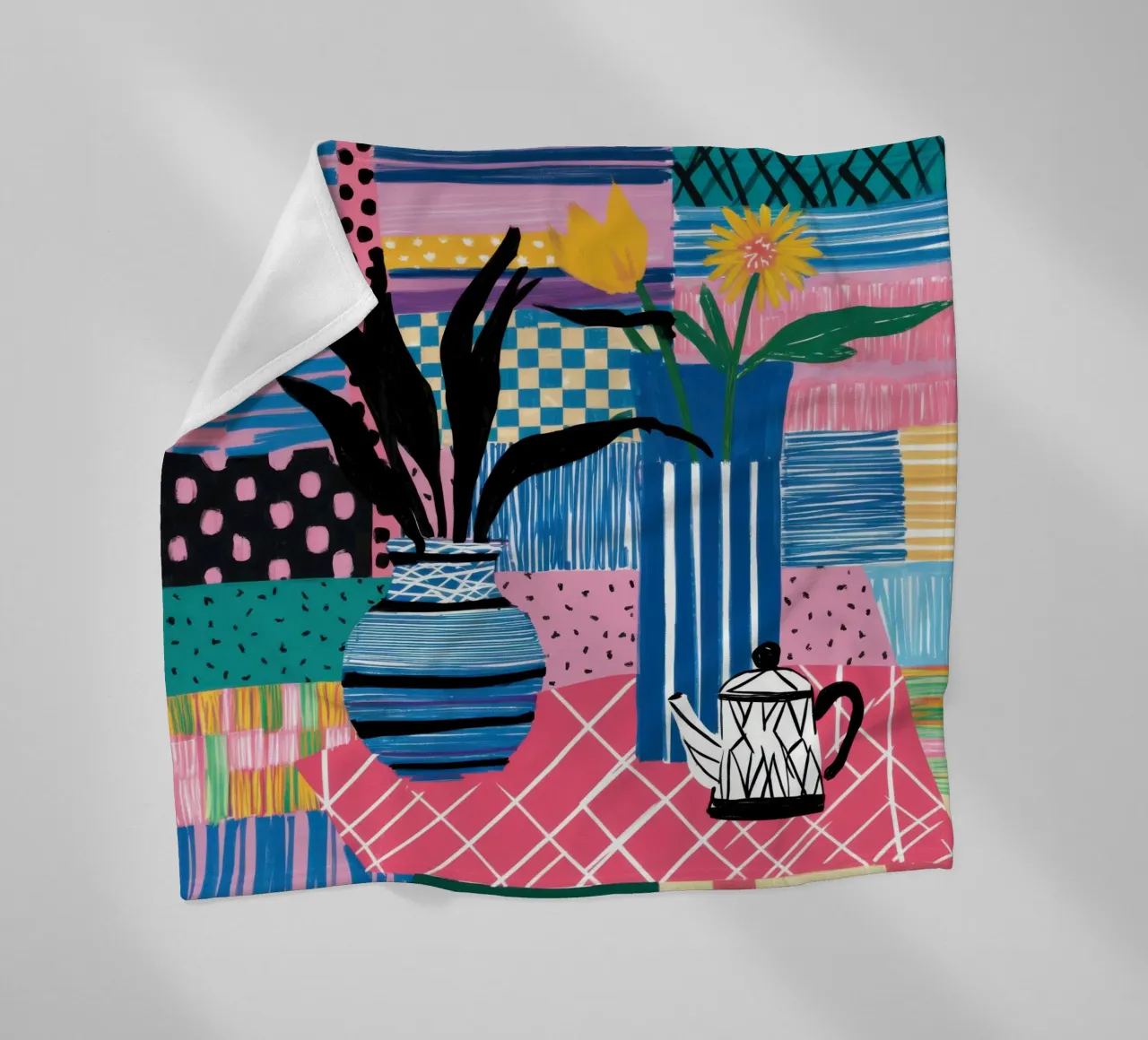 Vaso eclettico Stillness coperta in pile da Solar Paint