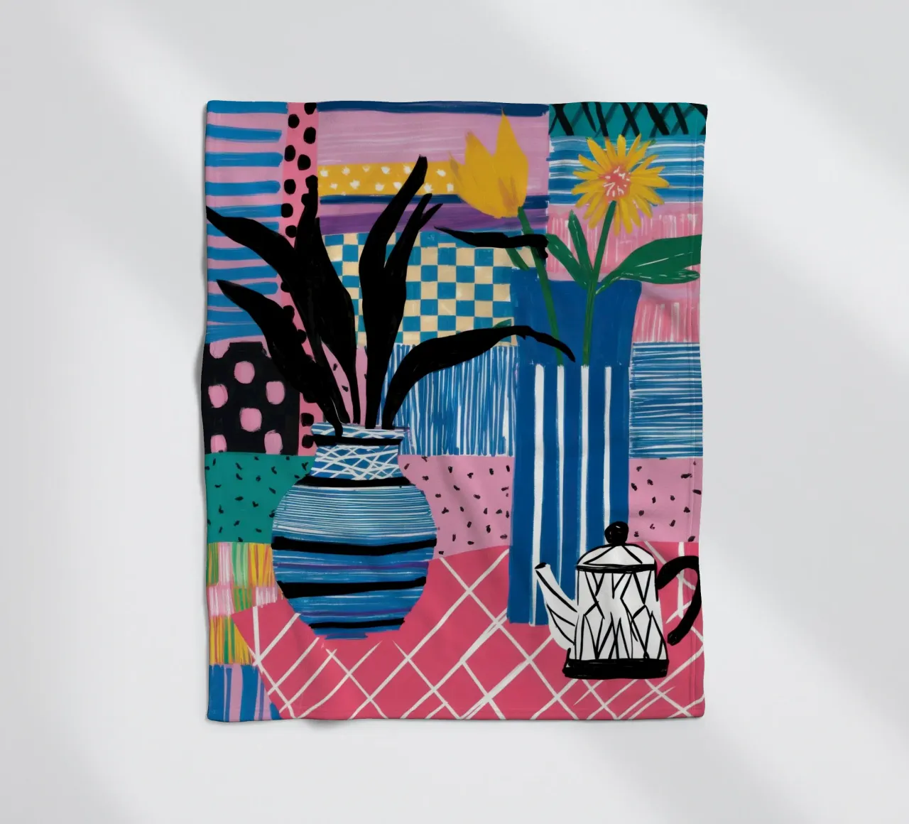 Vaso eclettico Stillness coperta in pile da Solar Paint