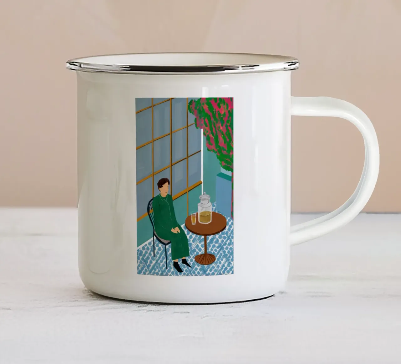 Caffè Verdant Teteatete tazza in smalto da Prism Ritual