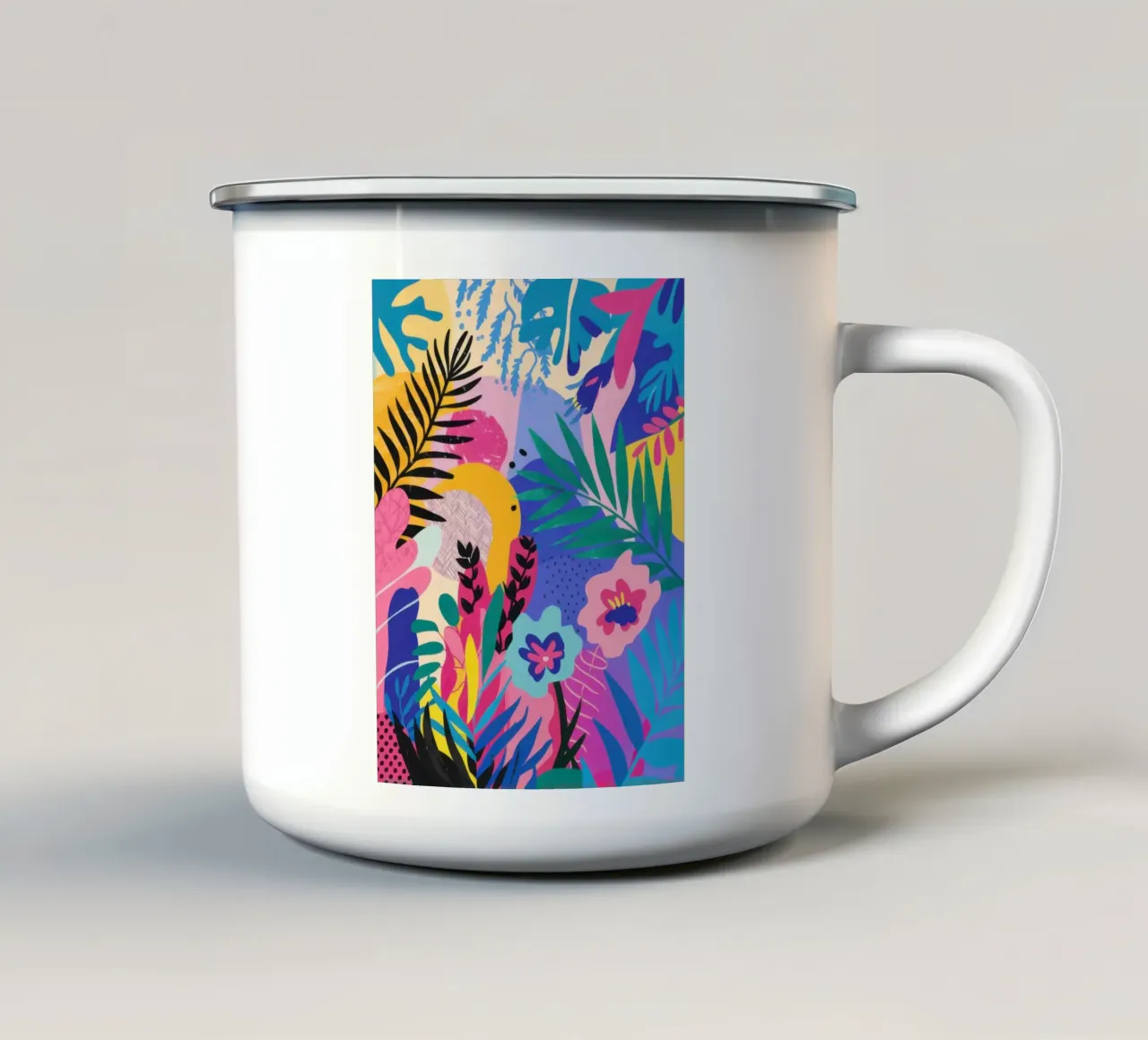 Levendige Jungle Symfonie emaille mok van Bring Haven