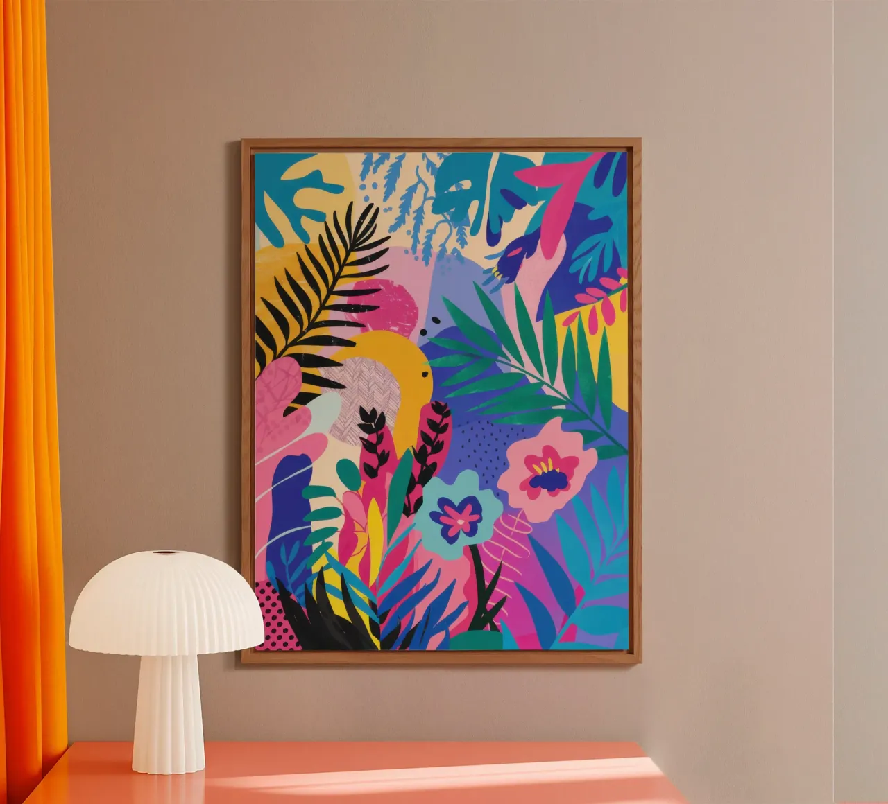 Vibrant Jungle Symphony alu-dibond by Bring Haven
