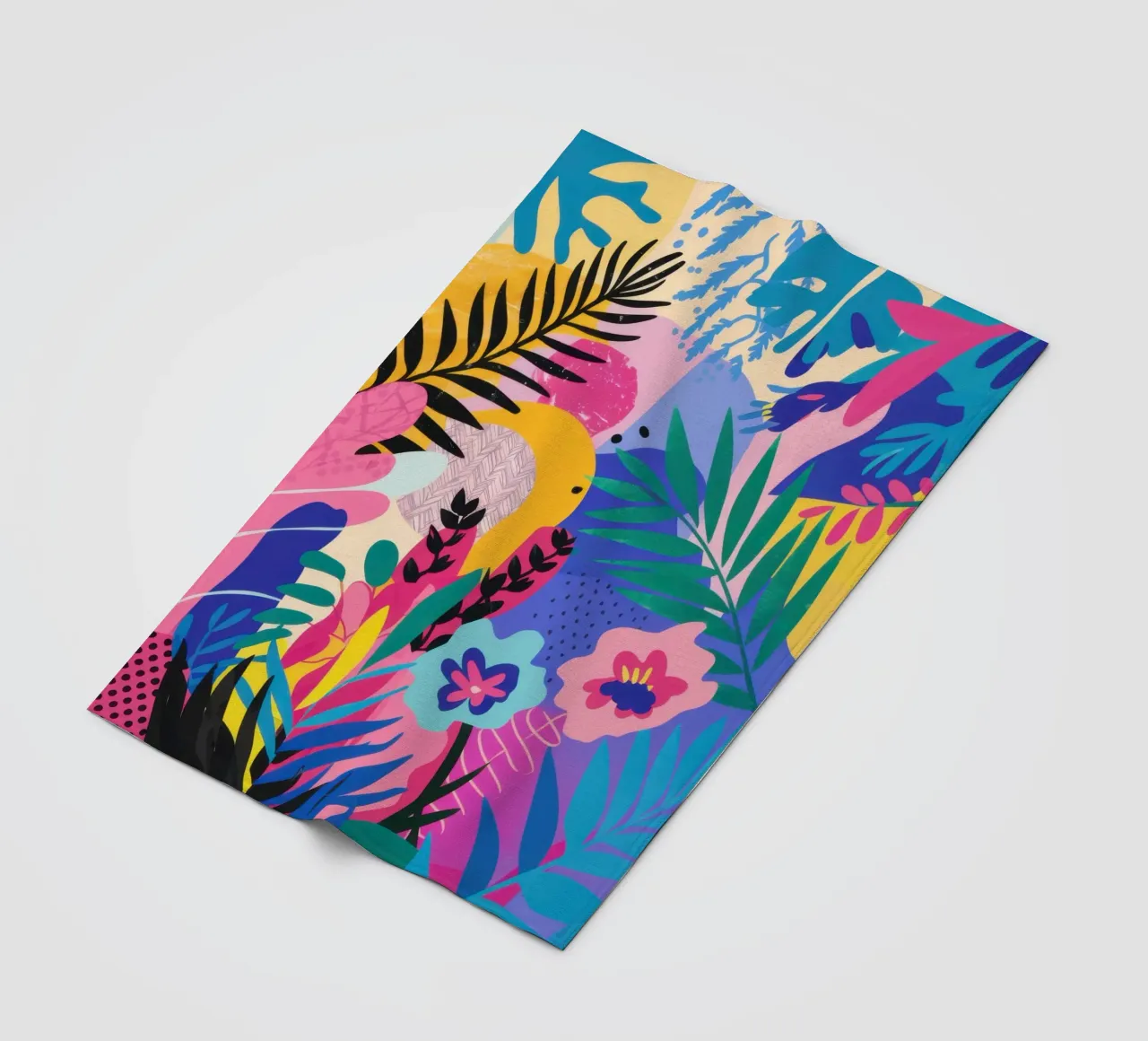 Vibrant Jungle Symphony fleece blanket by Bring Haven