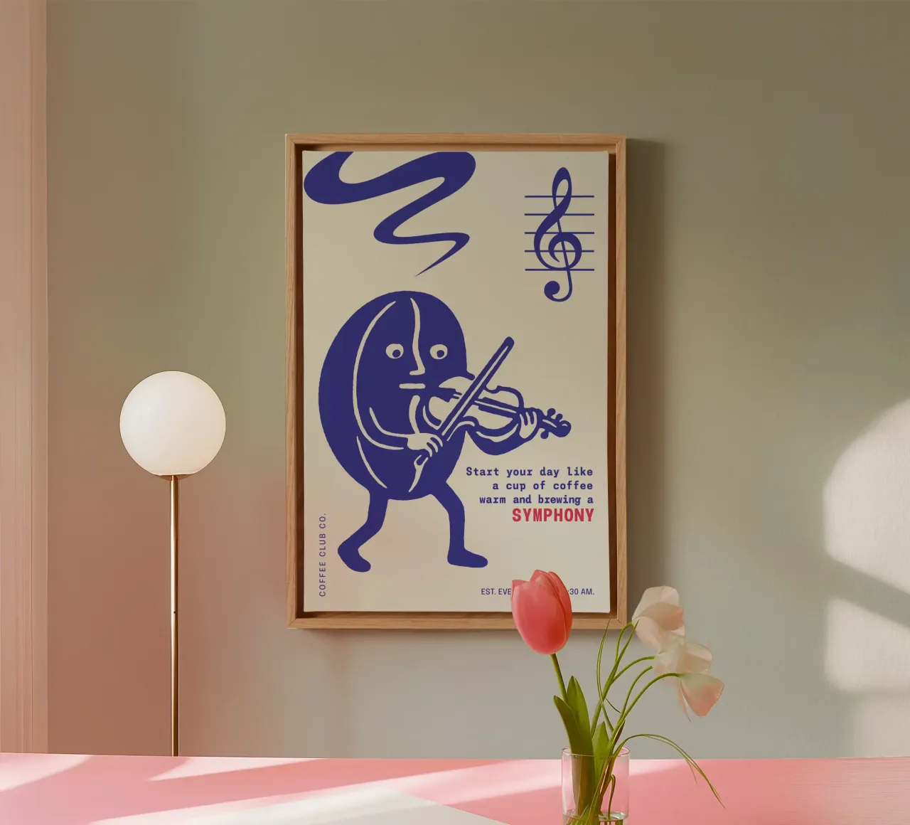 Koffie Symfonie canvas met Baklijst van Artezza