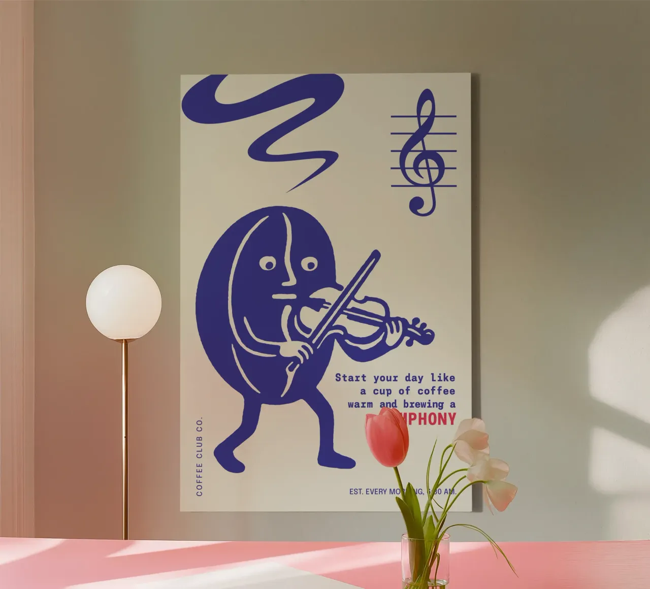 Koffie Symfonie canvas met Baklijst van Artezza