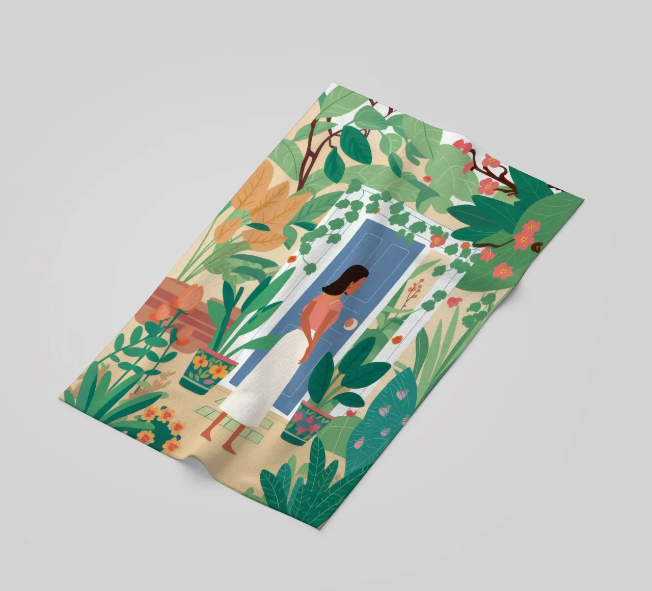 Gateway to Greenery beach towel by Prism Ritual