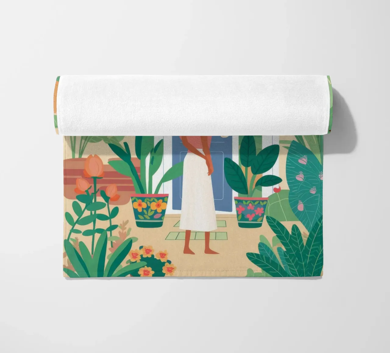 Gateway to Greenery beach towel by Prism Ritual