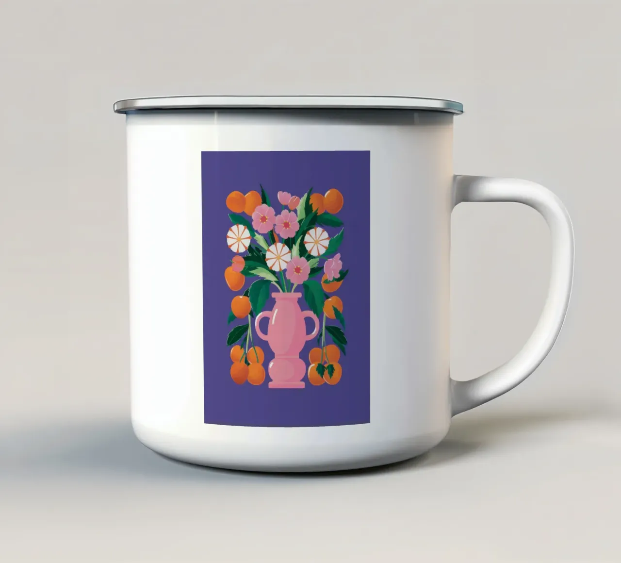 Bouquet di agrumi Stillness tazza in smalto da Solar Paint