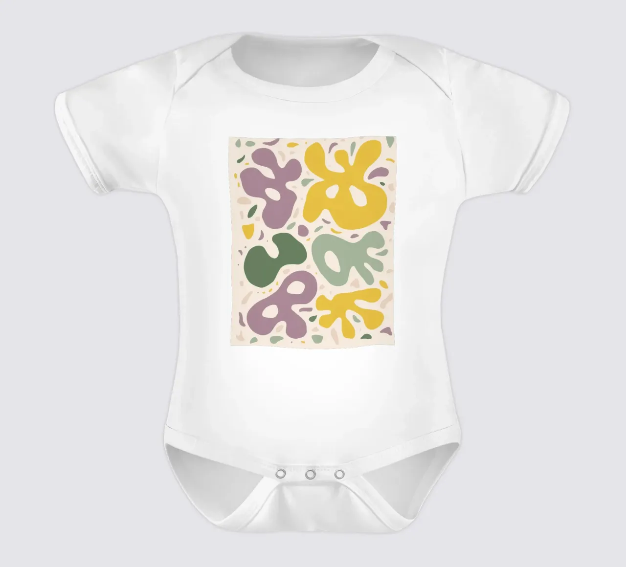 Forme floreali divertenti body neonato maniche corte da Veil Maya