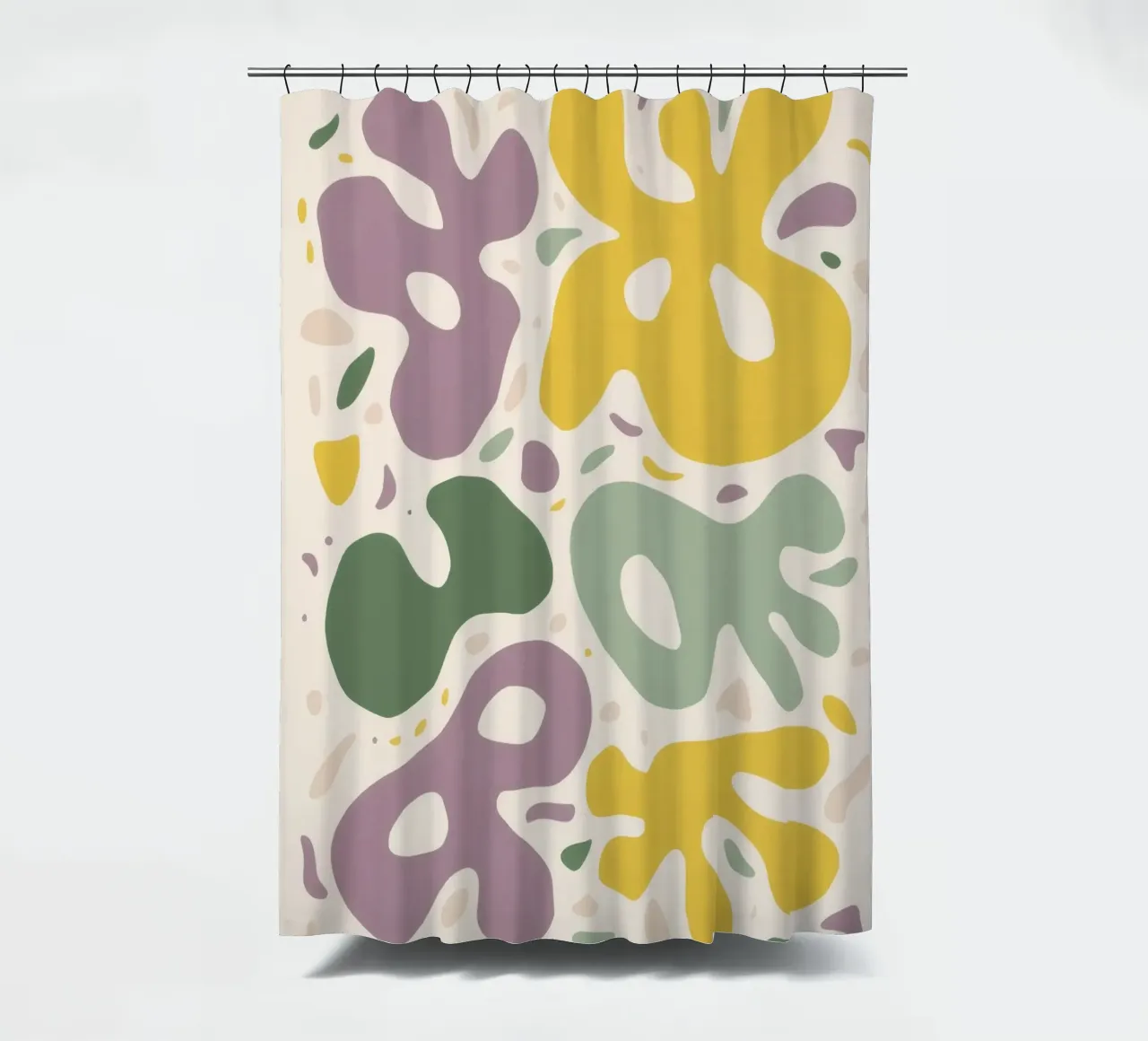 Funky Floral Forms shower curtain by Veil Maya