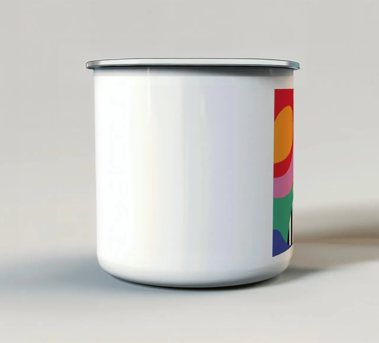 Energia astratta cromatica tazza in smalto da Prism Ritual