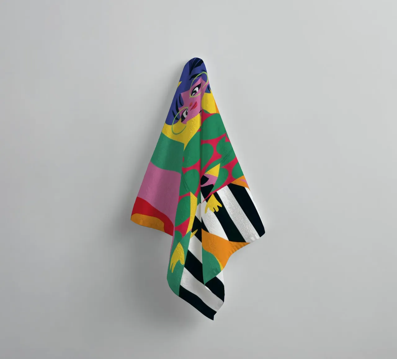 Chromatic Abstract Energy towel by Prism Ritual
