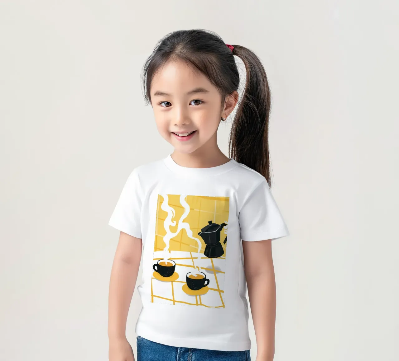 Café léger du matin t-shirt enfant de Veil Maya