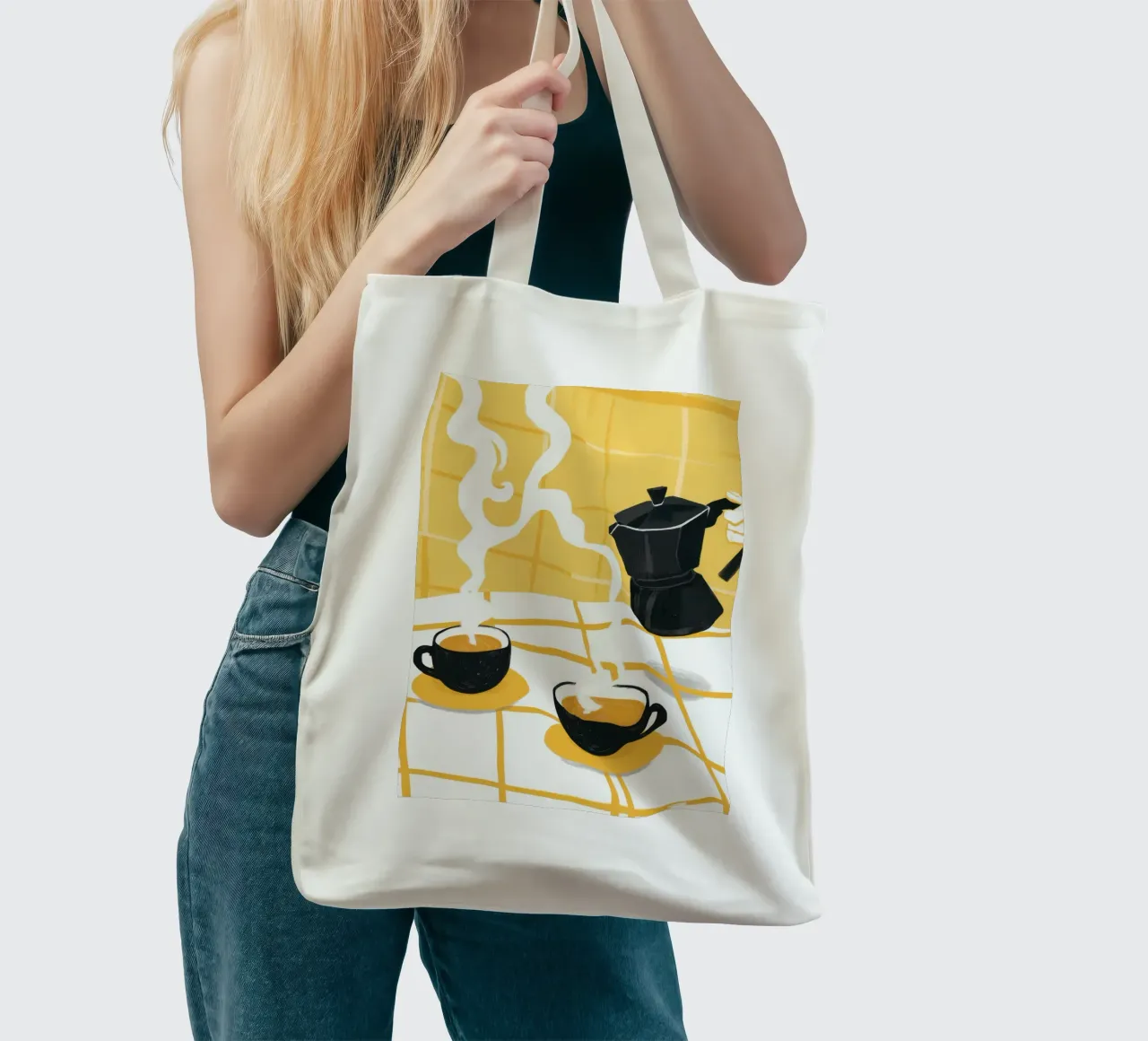 Caffè mattutino leggero borsa in juta da Veil Maya