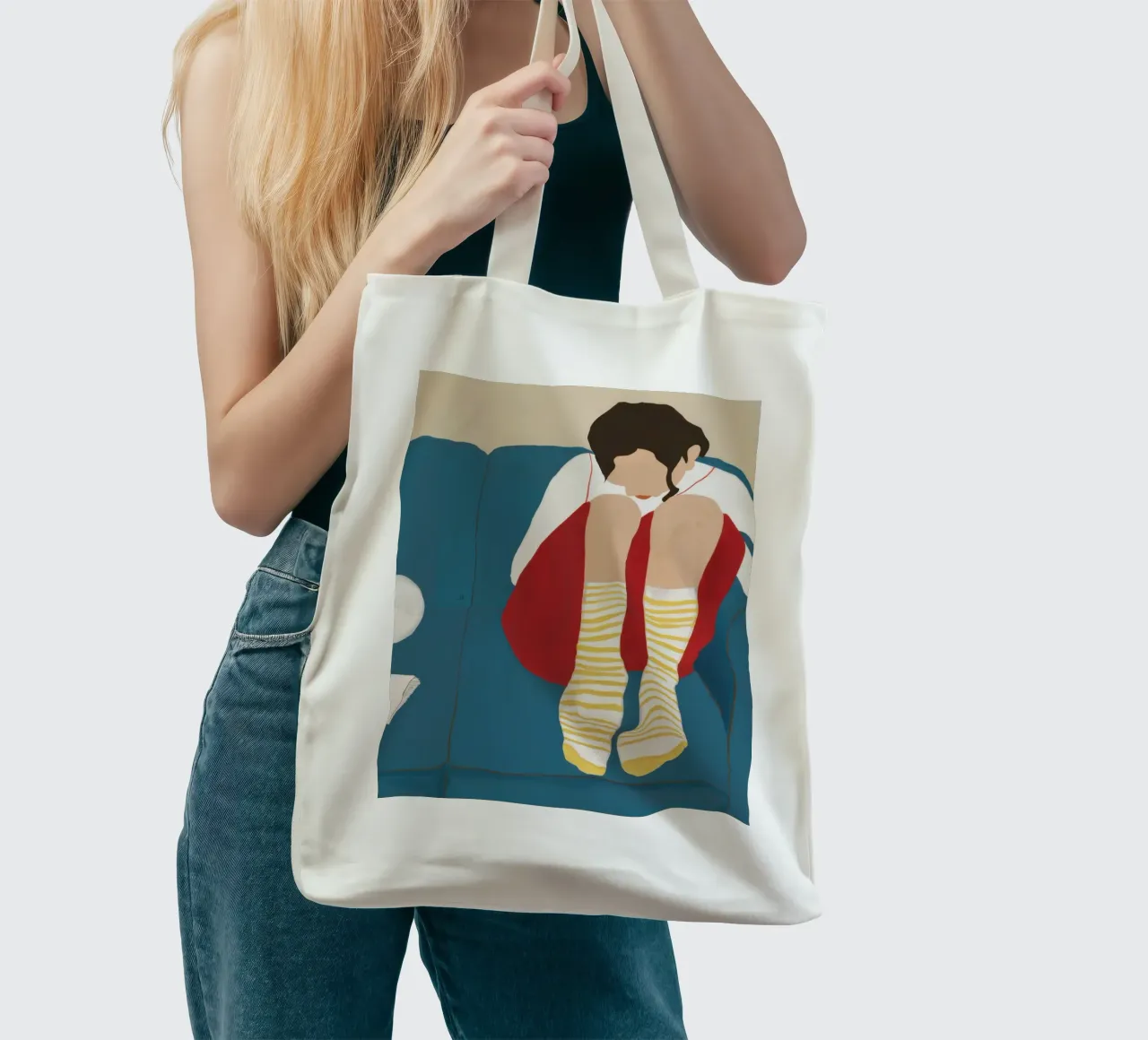 Solitude dans les rayures tote bag de Bring Haven