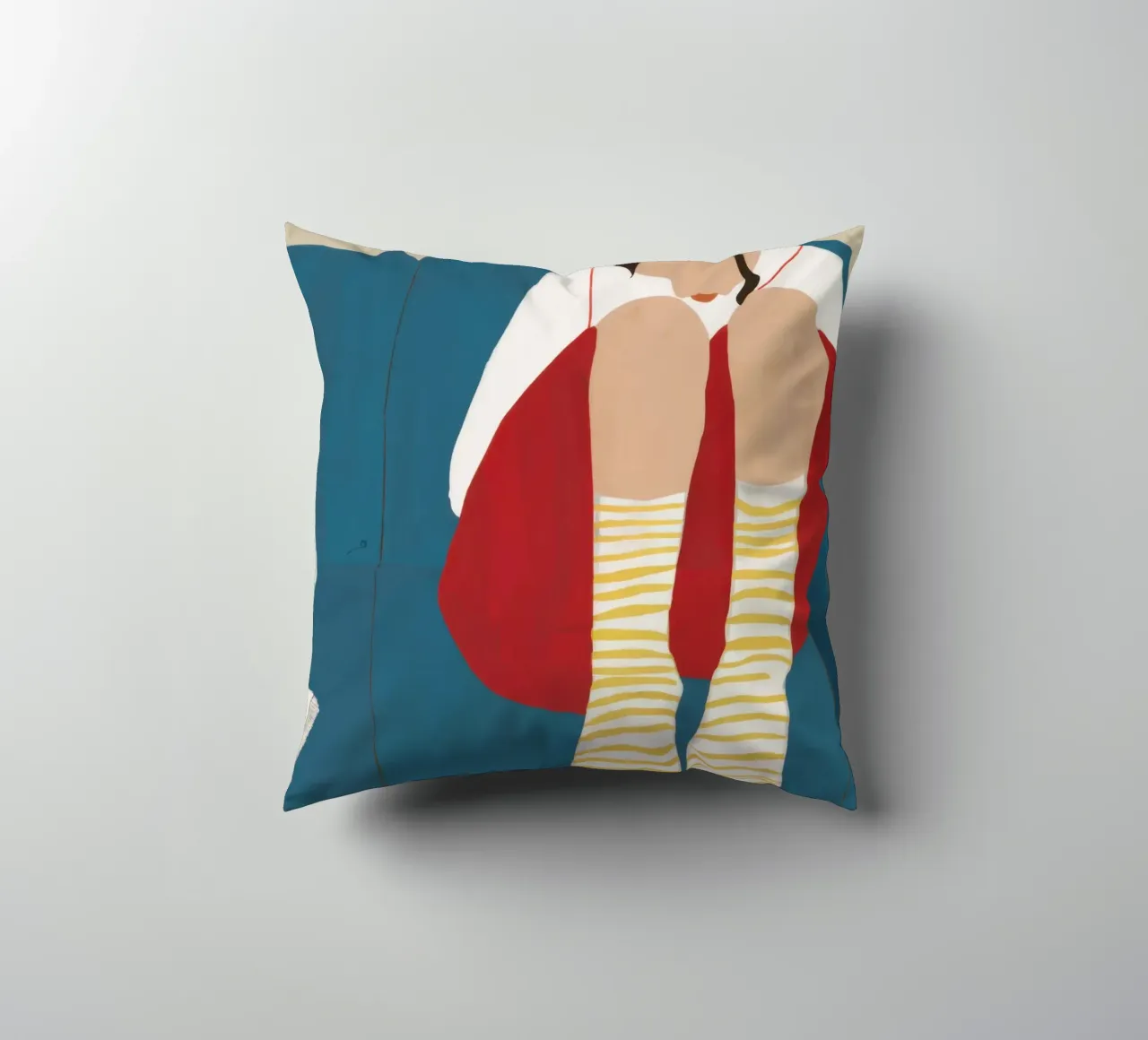 Solitude In Stripes decorative cushion by Bring Haven