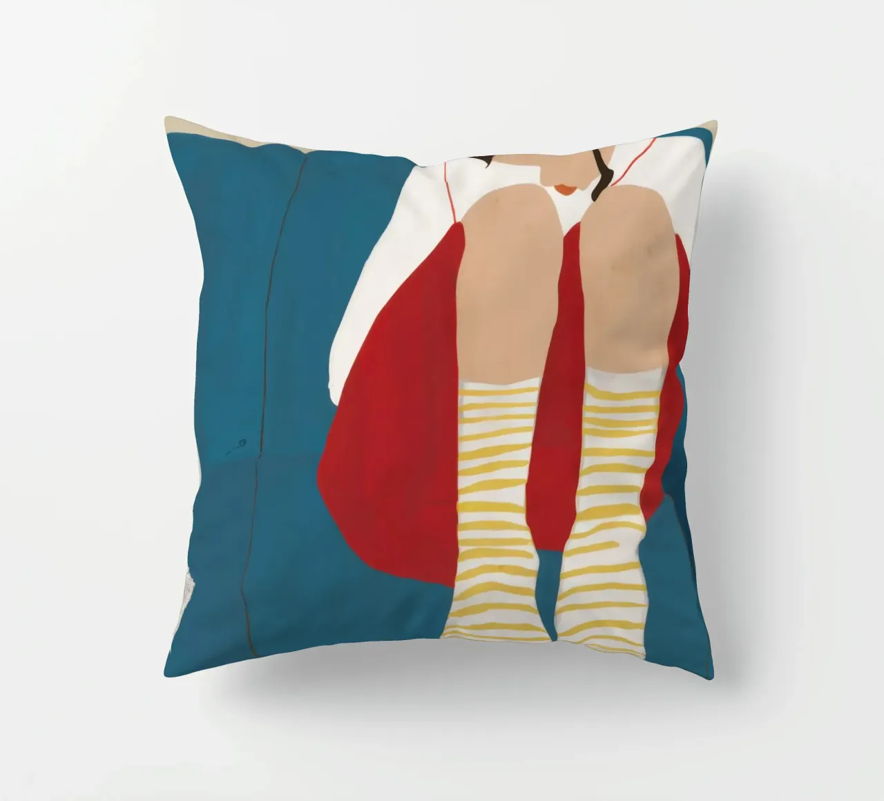 Solitude In Stripes decorative cushion by Bring Haven