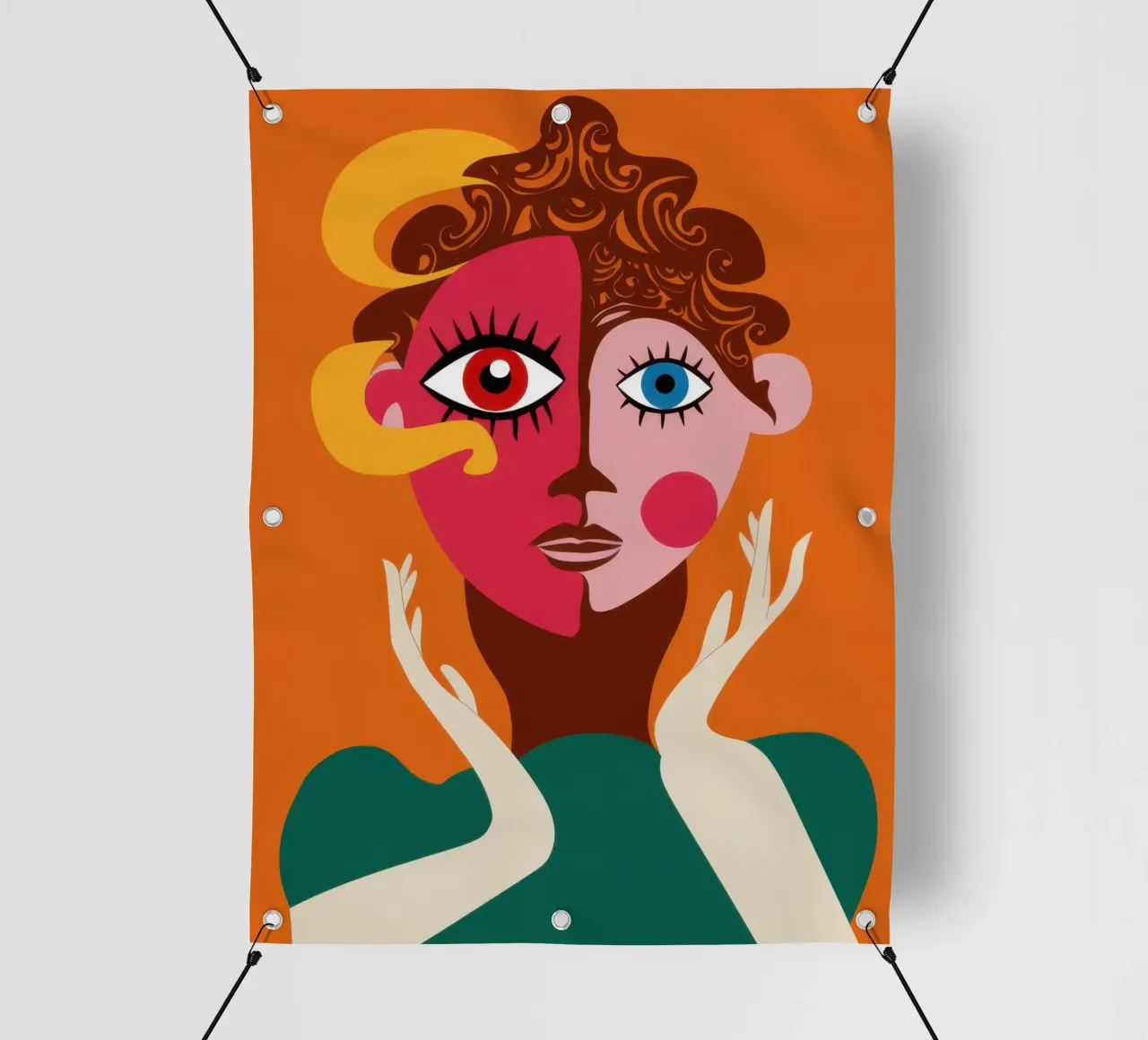 Psiche sguardo di fuoco telo in pvc da Prism Ritual