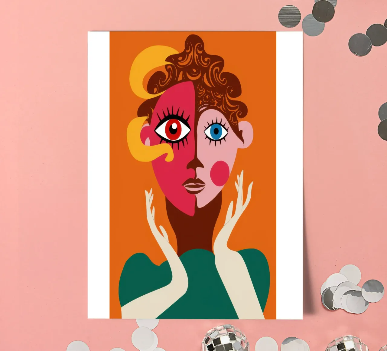 Psyche Fiery Gaze sticker sheet by Prism Ritual