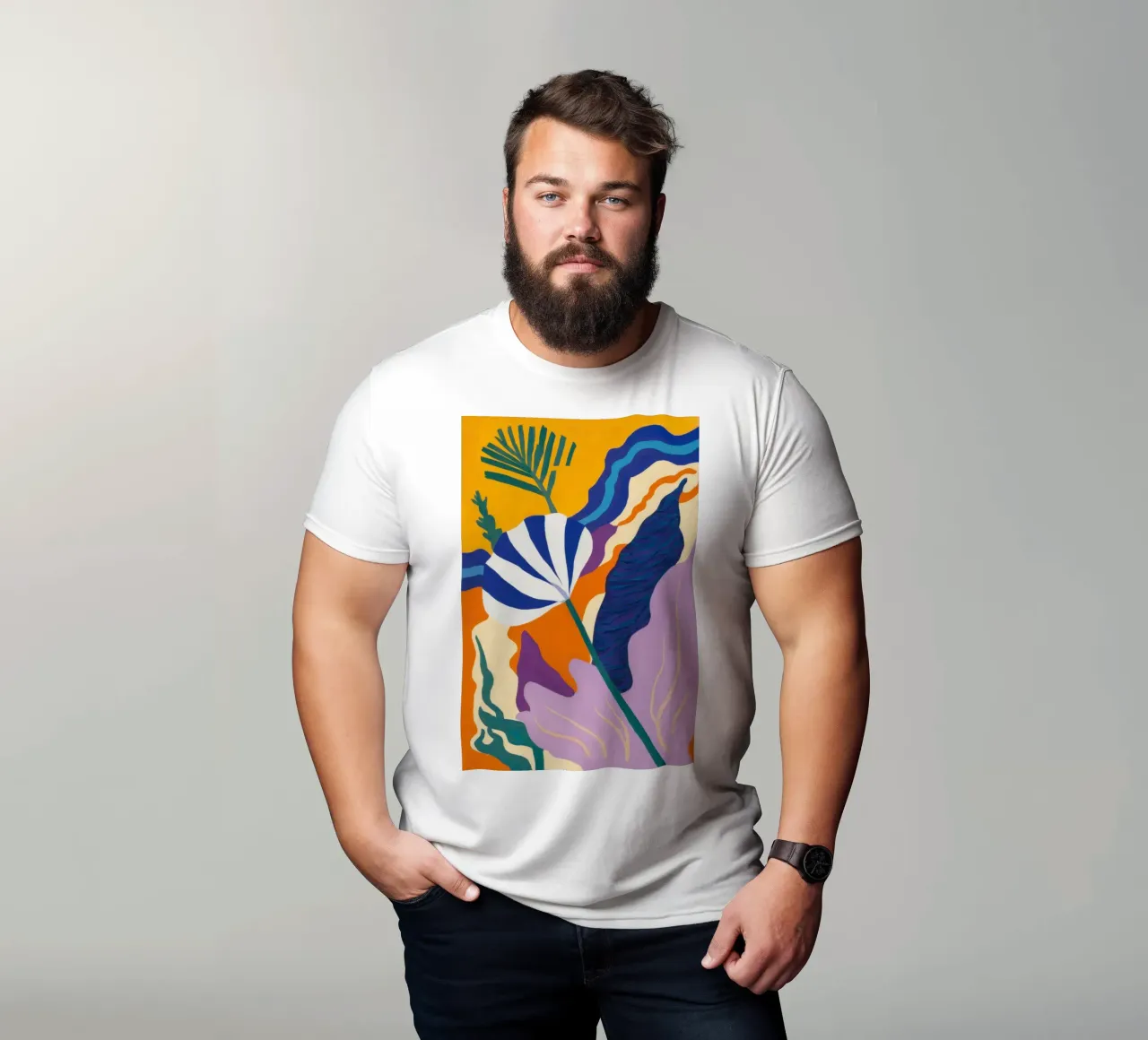 Abstrakte botanische Majestät T-Shirt von Prism Ritual