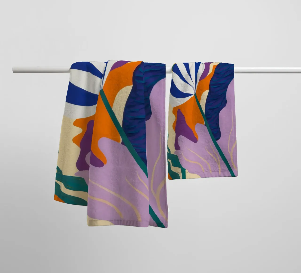 Abstract Botanical Majesty towel by Prism Ritual