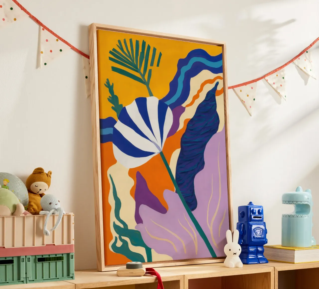 Abstract Botanical Majesty canvas by Prism Ritual