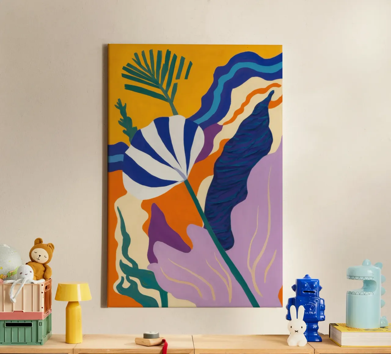 Abstract Botanical Majesty canvas by Prism Ritual