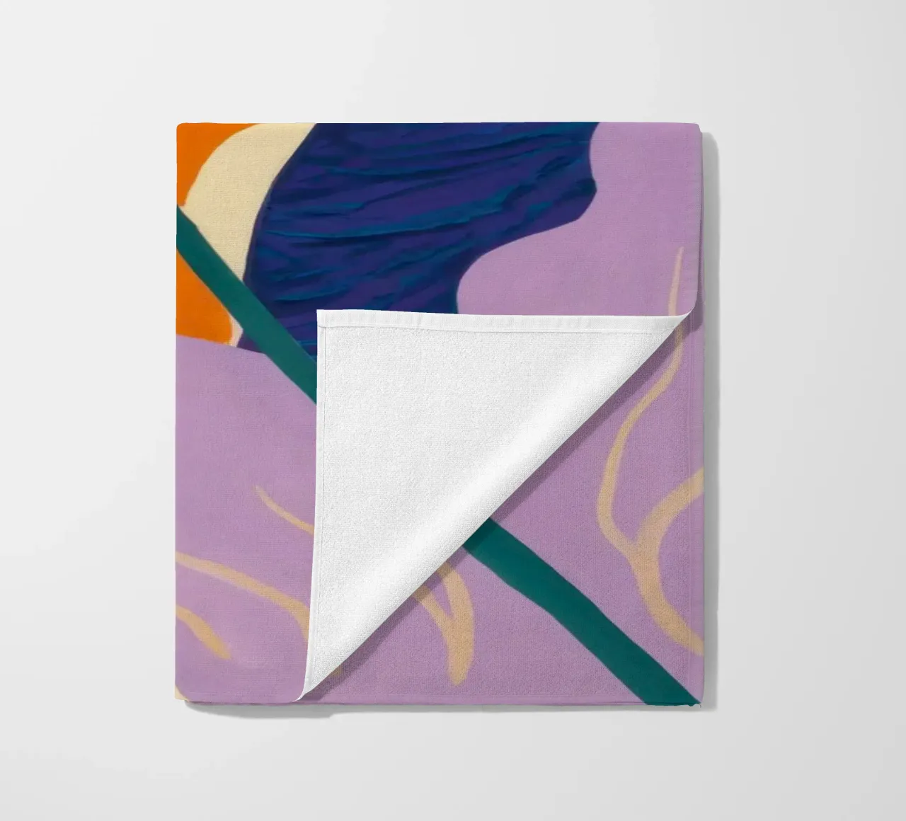 Abstracte botanische majesteit strandhanddoek van Prism Ritual