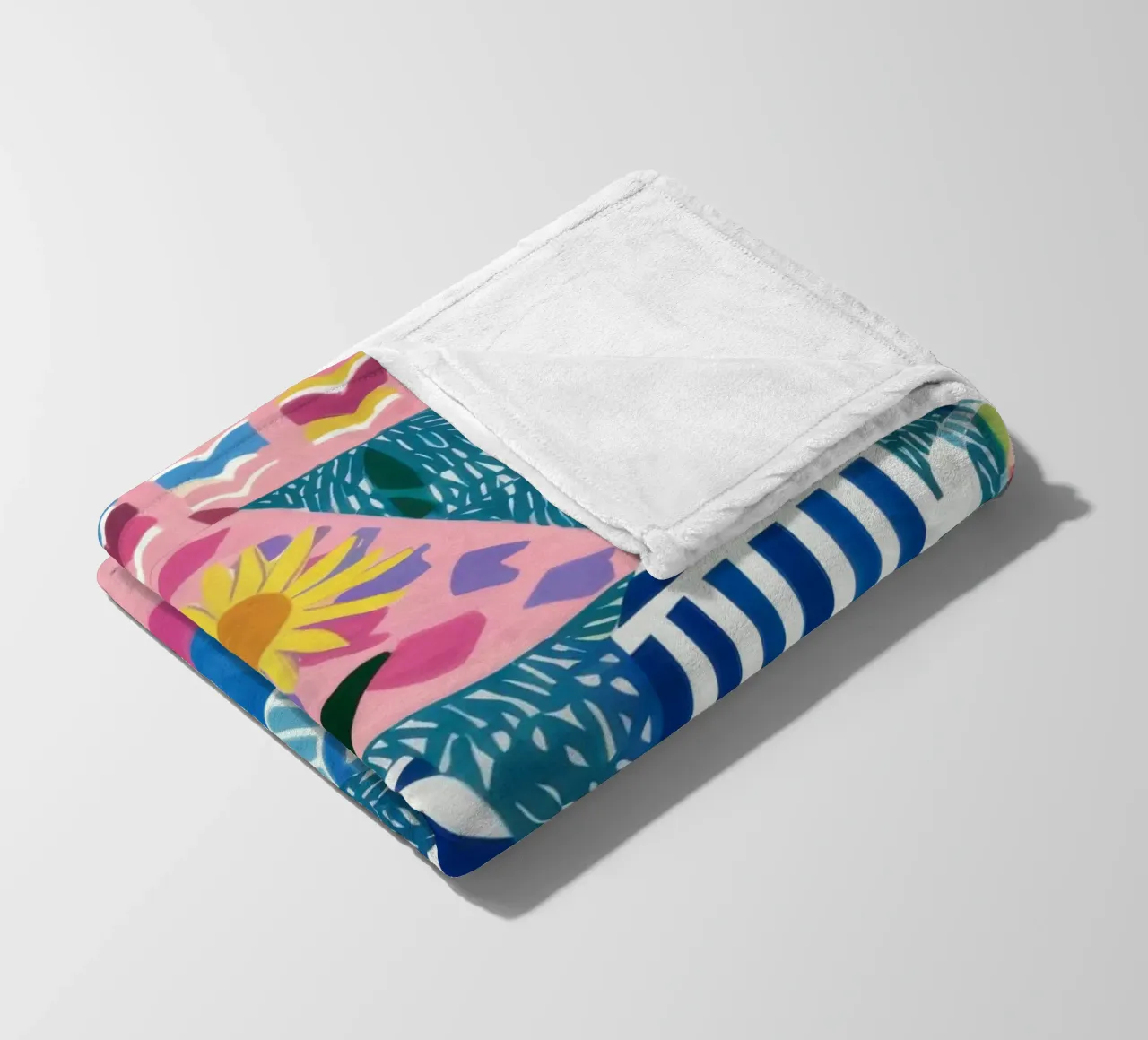 Bouquet blu eclettico coperta in pile da Solar Paint