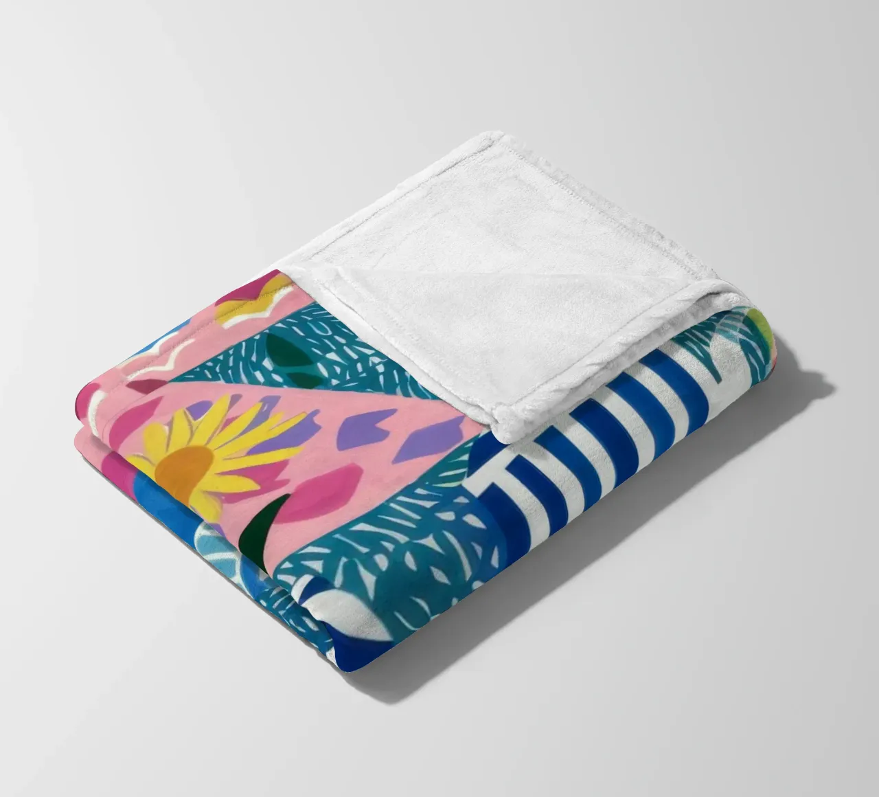 Bouquet blu eclettico coperta in pile da Solar Paint