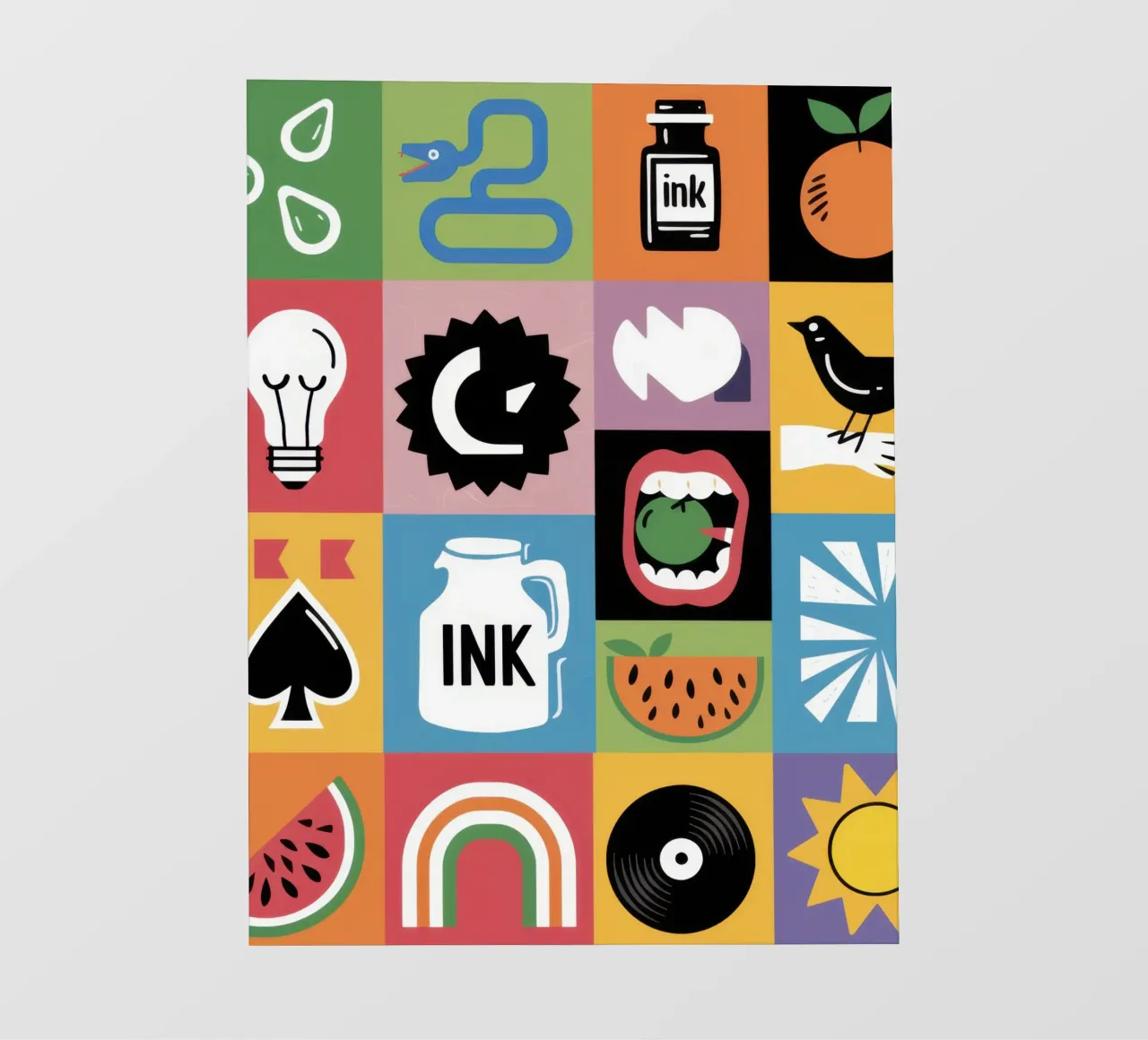 Modern Icon Grid photo wallpaper by Solar Paint