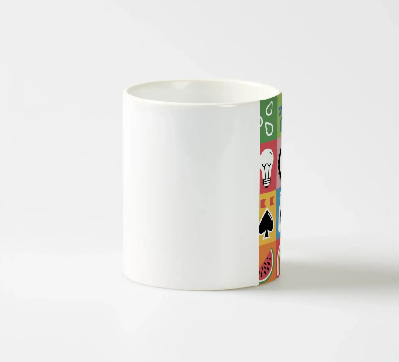 Griglia di icone moderne tazza in ceramica da Solar Paint