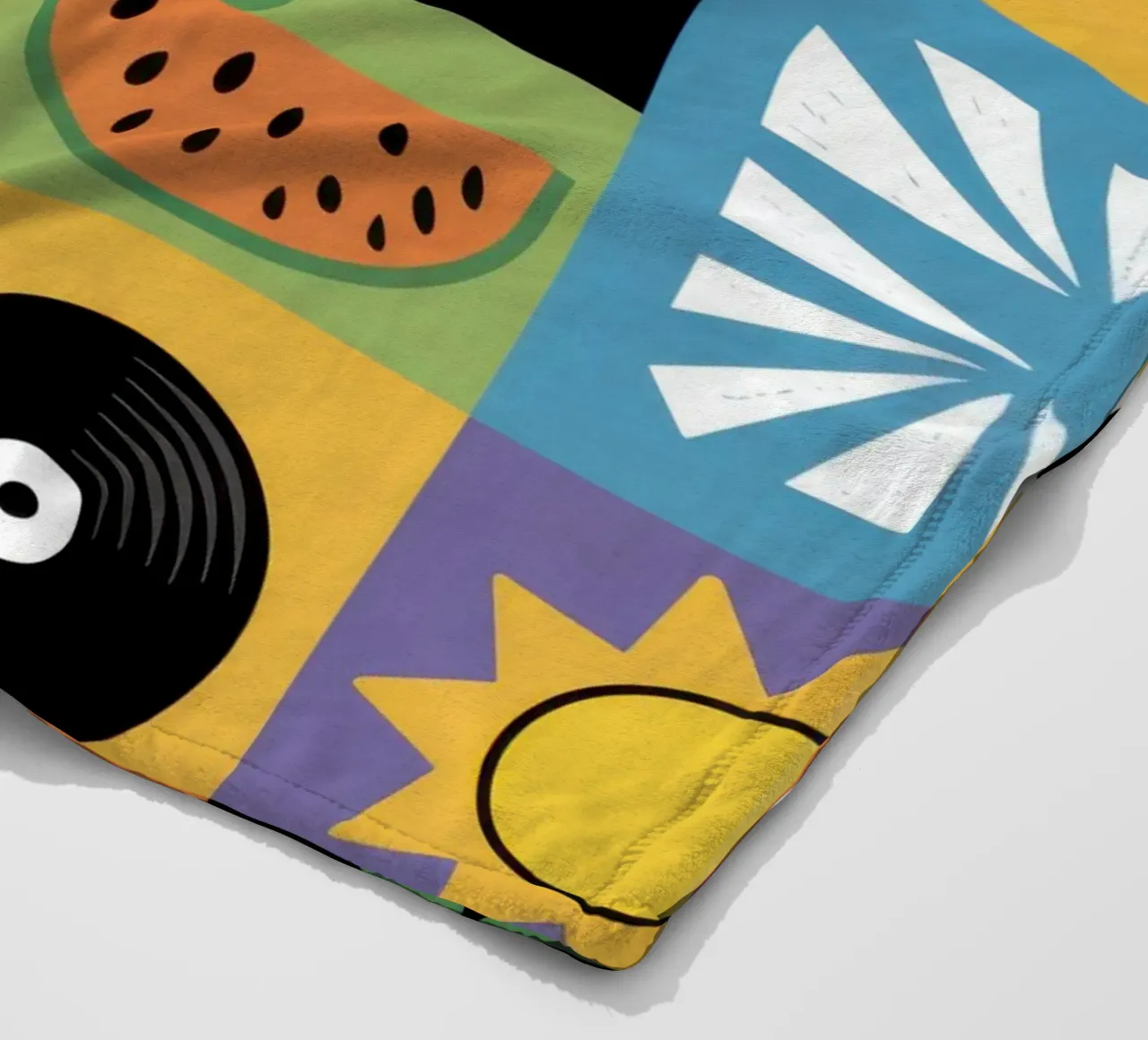 Modern Icon Grid fleece blanket by Solar Paint