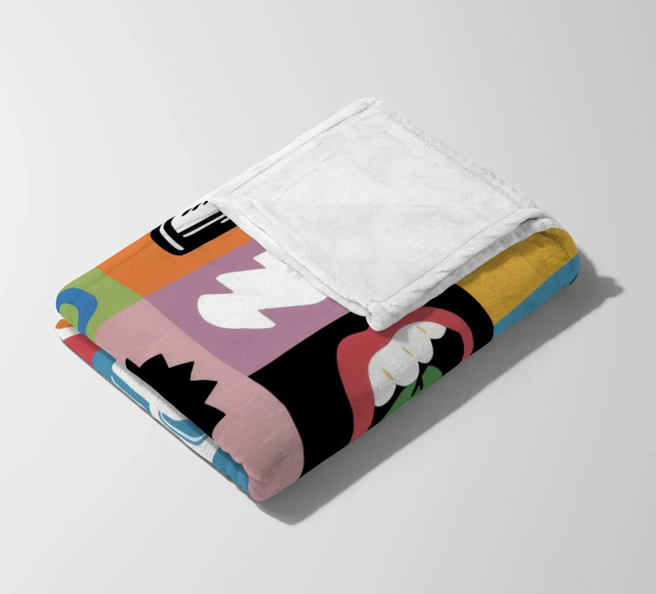 Modern Icon Grid fleece blanket by Solar Paint