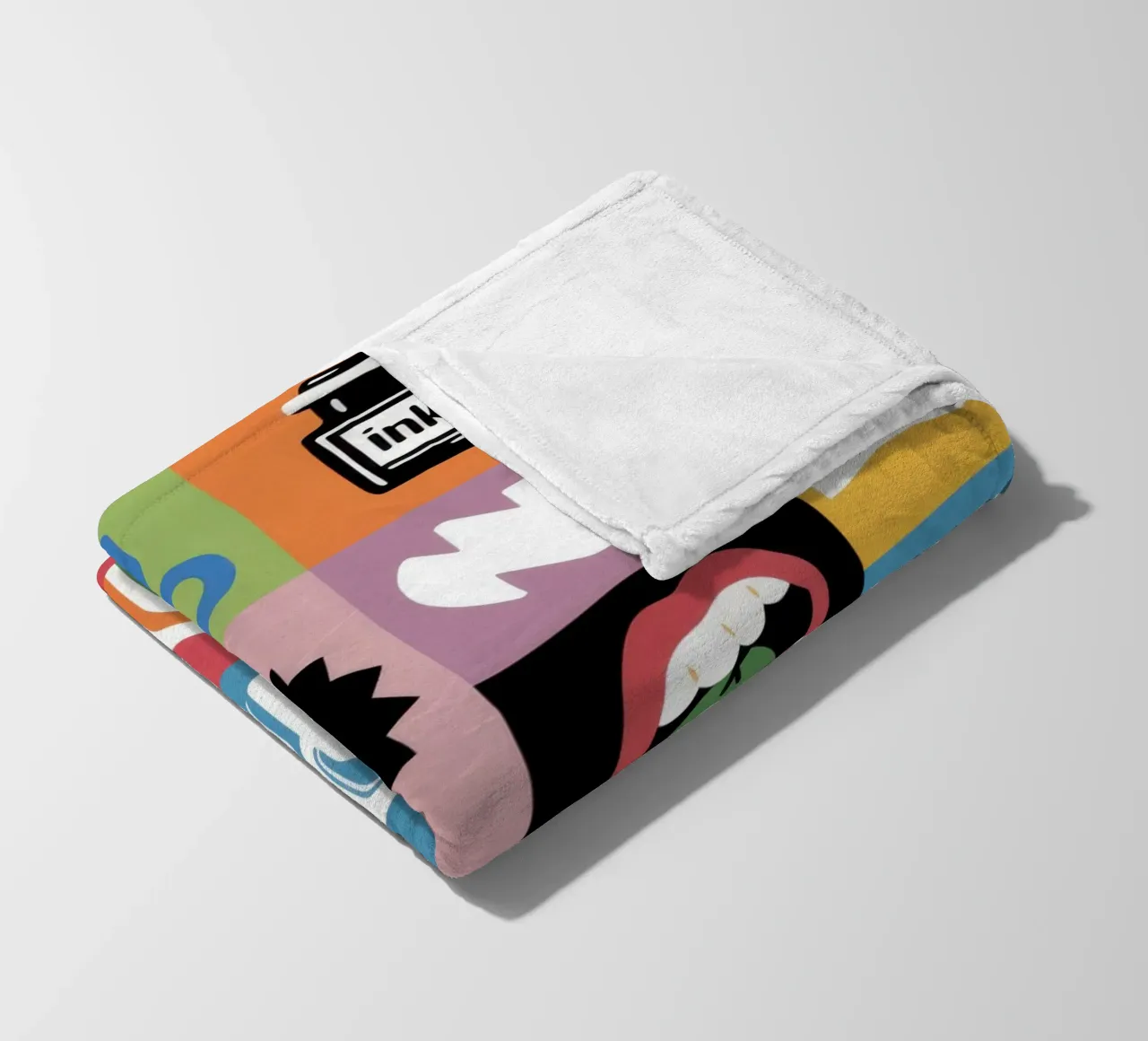 Modern Icon Grid fleece blanket by Solar Paint