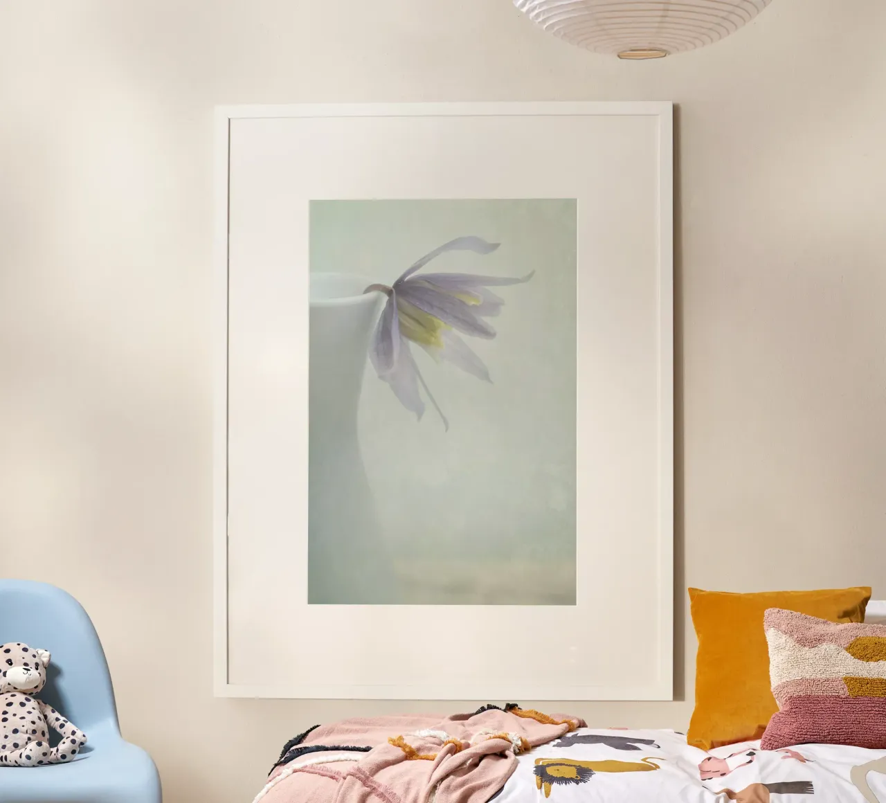 blue clematis poster da Visuelle Poesie am Wegesrand