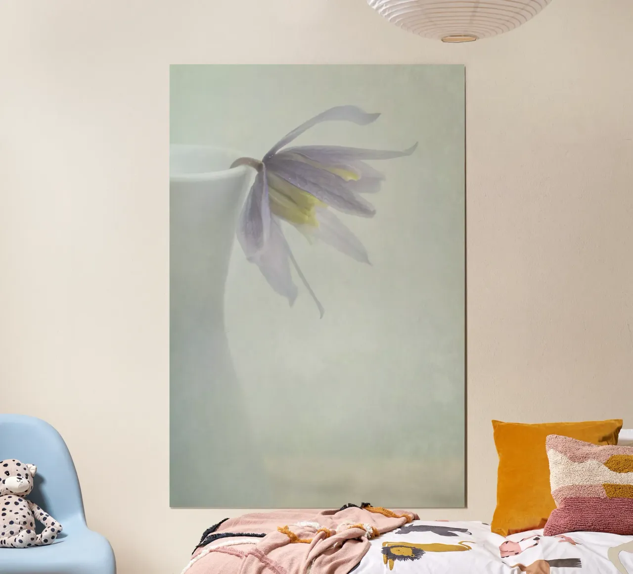 blue clematis poster da Visuelle Poesie am Wegesrand