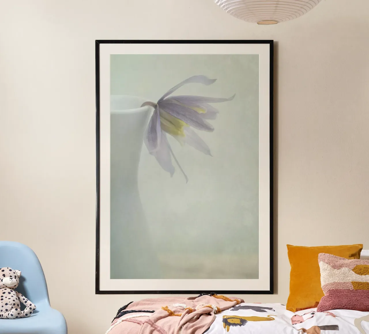 blue clematis poster da Visuelle Poesie am Wegesrand