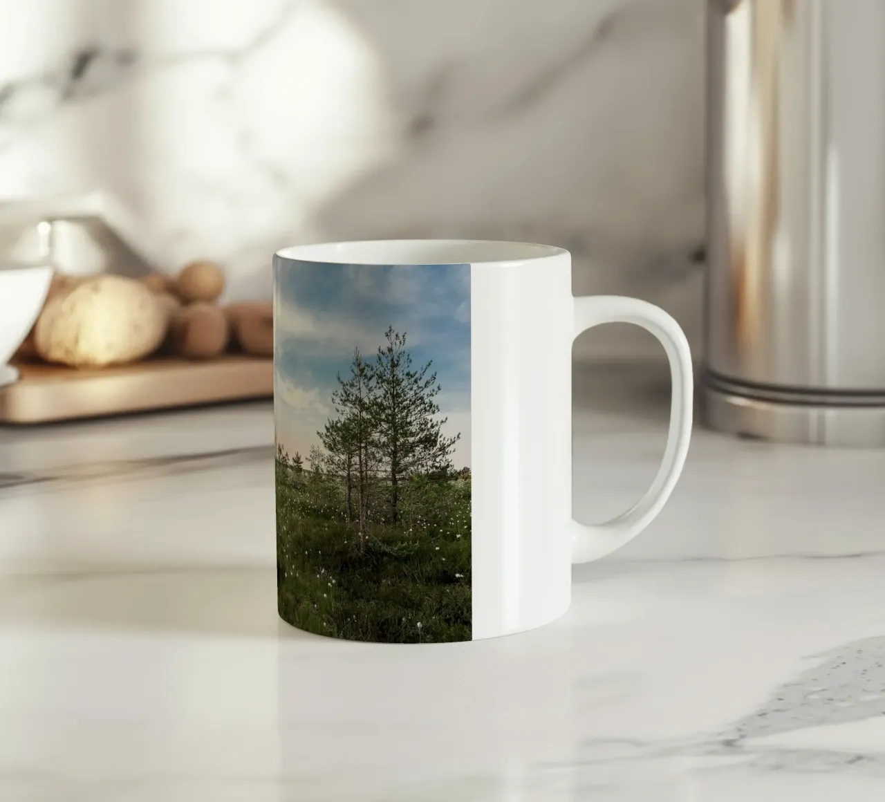 cotton grass marsh tazza in ceramica da Horsire