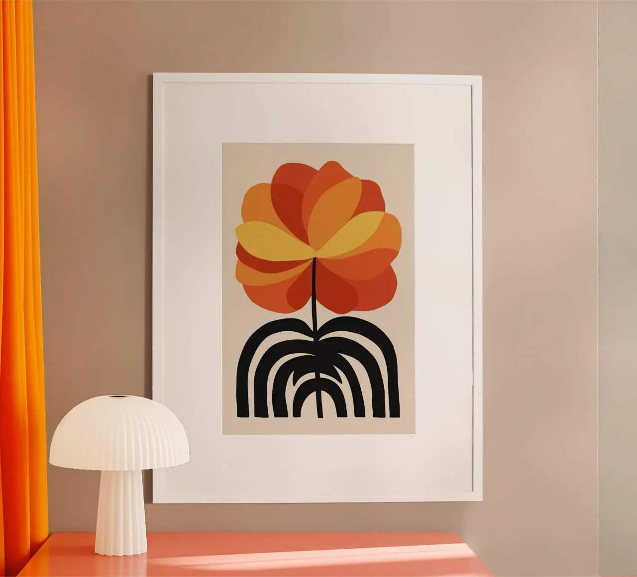 Kühnes Orange Bloom Poster von Solar Paint