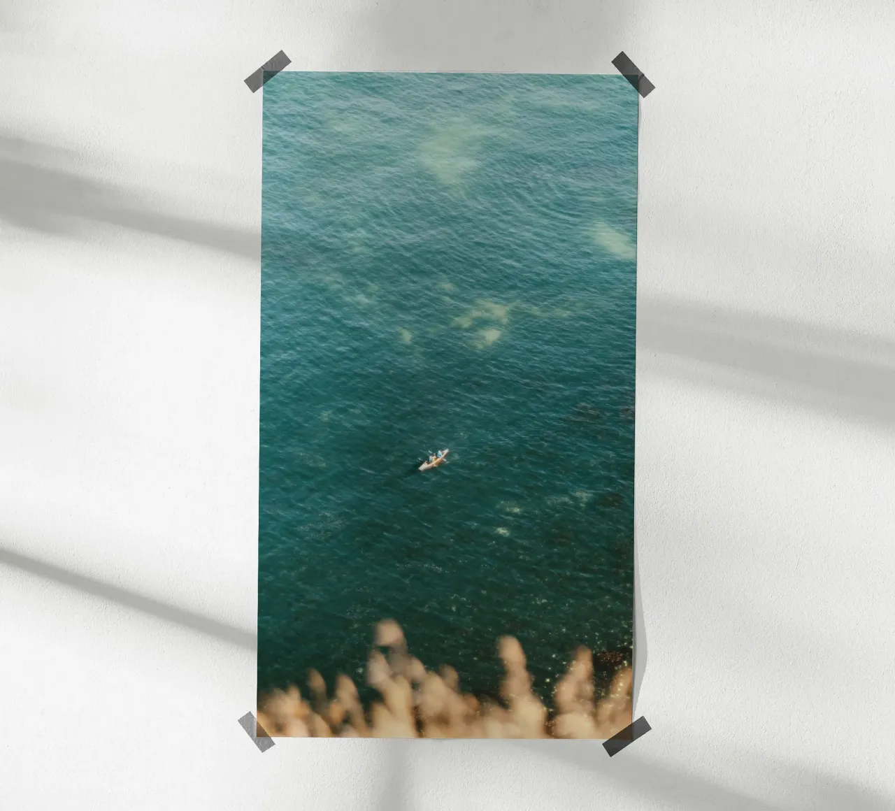 paddling boat poster with aluminum frame by cofa home