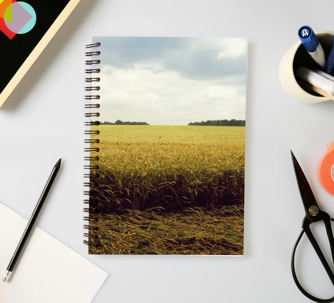 cereal grains landscape spiral notebook by Horsire