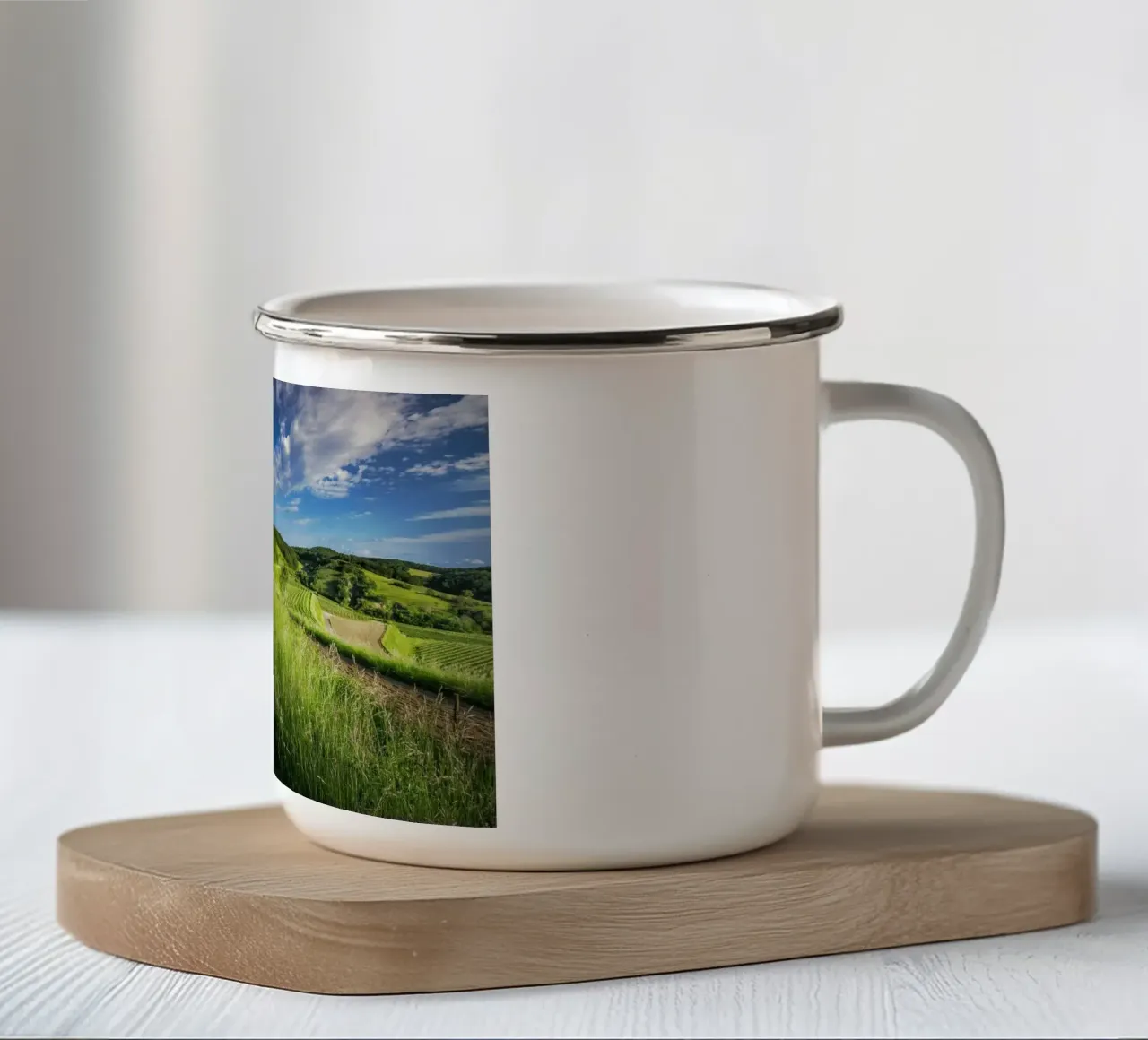 scenic view daytime tazza in smalto da cofa home