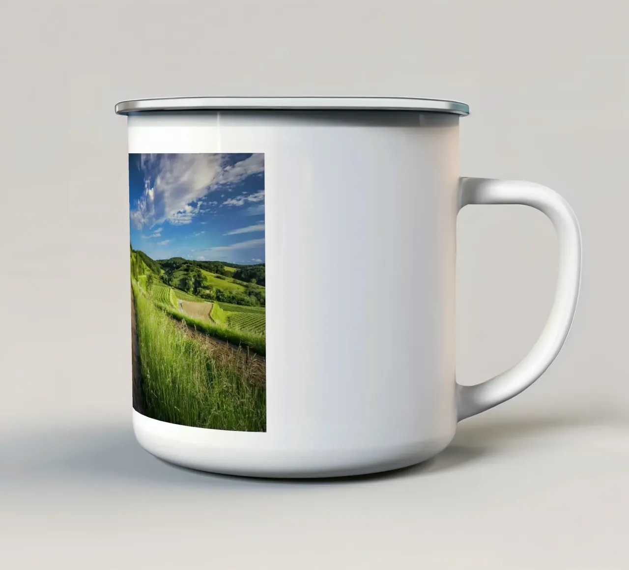 scenic view daytime tazza in smalto da cofa home