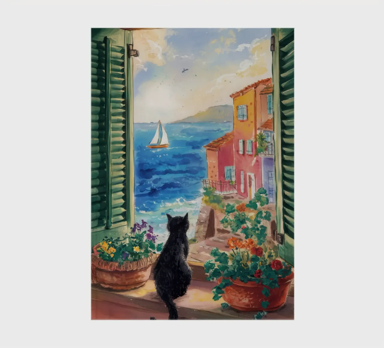Vue de la Riviera féline carnet de notes de Veil Maya