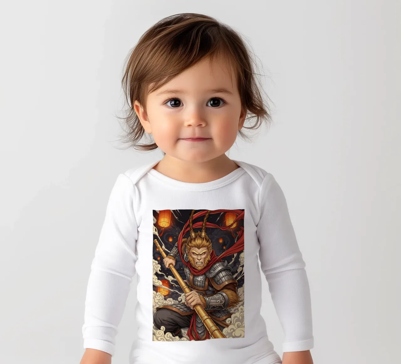 Wu Kong the Monkey king body neonato maniche lunghe da Lembayung art