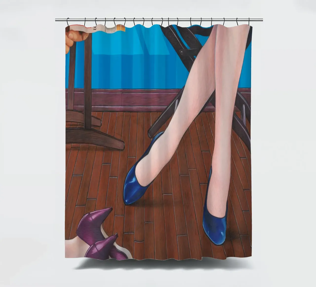 Triad shower curtain by Doug Smock