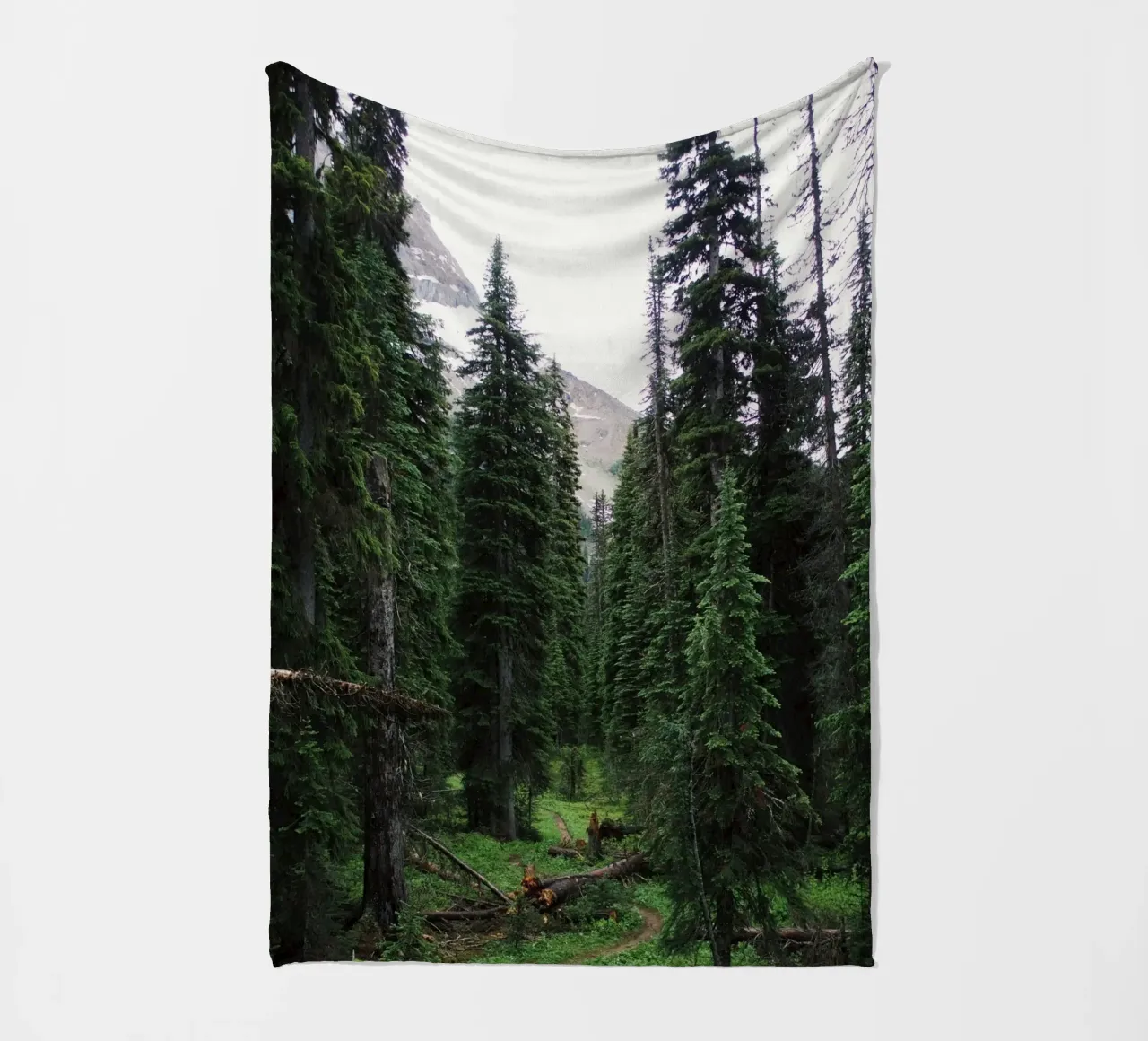 rocky terrain vegetation fleece blanket by cofa home