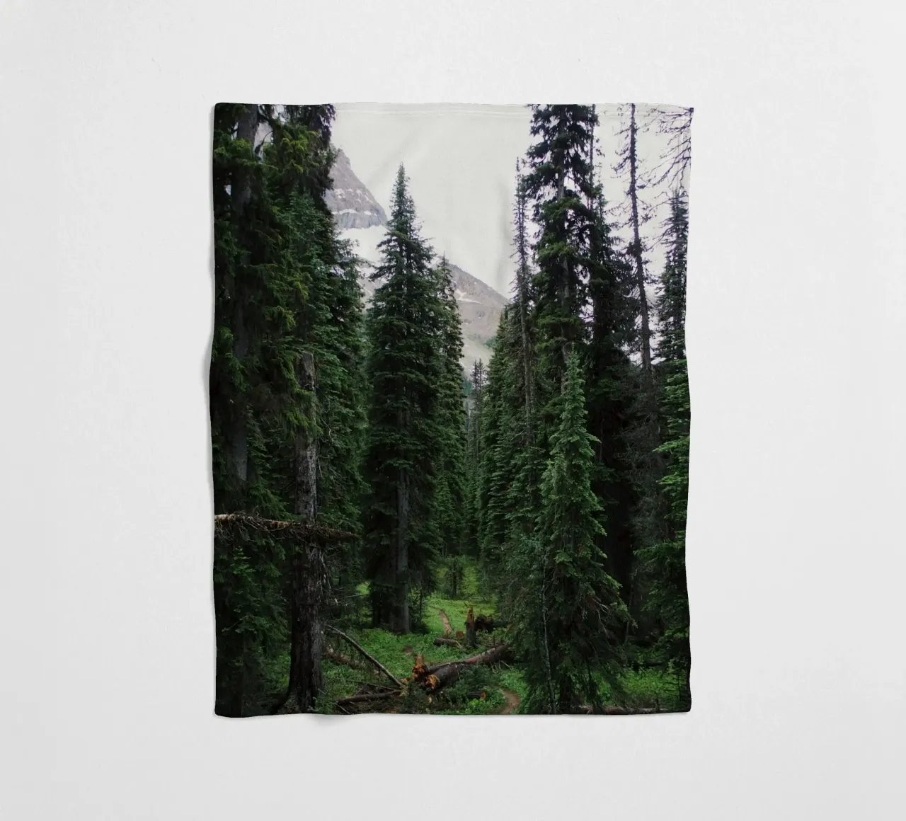 rocky terrain vegetation fleece blanket by cofa home
